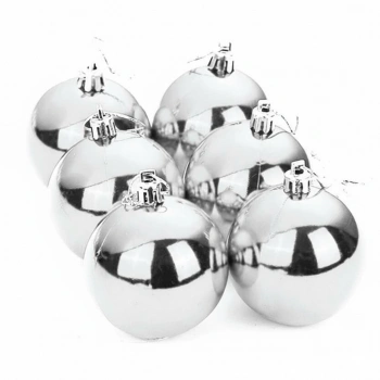 8 Cm 6Lı Top Gümüş