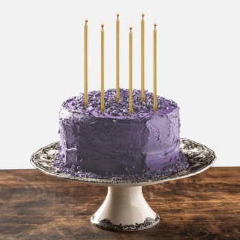 Altın Doğum Günü Mumu 6lı