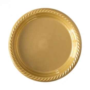 Altın Plastik Tabak 22cm 24lü