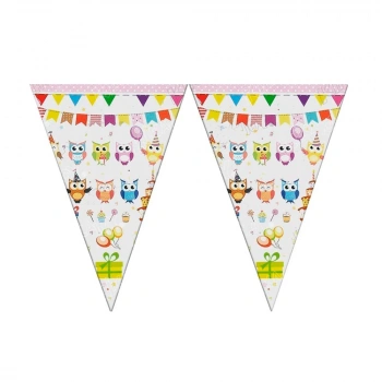 Baykuş Partisi Üçgen Flama