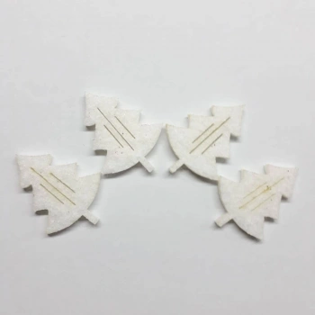 Beyaz Çam Ağacı Keçe Yılbaşı Süsü 20 Adet