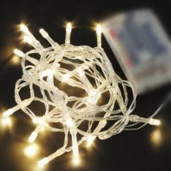 Beyaz Kablolu 3 Metre Gün Işığı Renk Pilli Led Işık 20 Ampül