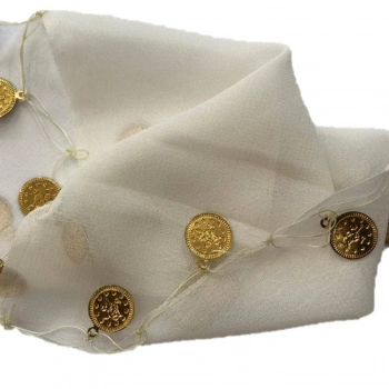 Beyaz Şifon Halay Mendili 10 Adet