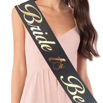 Bride To Be Gold Yaldızlı Siyah Kuşak