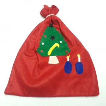 Noel Baba Figürlü Yılbaşı Hediye Dağıtma Çuvalı 30x40 cm