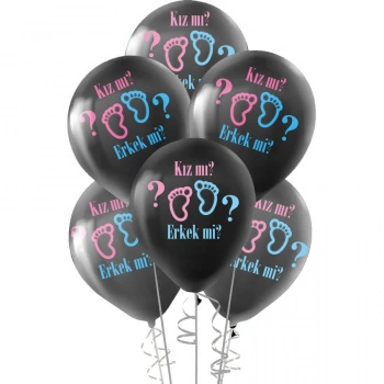 Cinsiyet Partisi Baskılı Balon 12