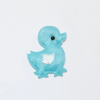 Civciv Mavi Süsleme Kumaş Sticker 100 Adet