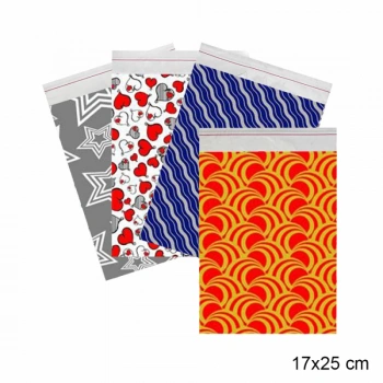 Desenli Metalize Poşet 17x25 100 lü