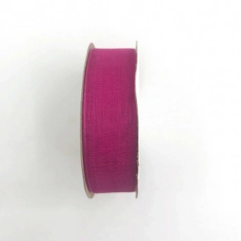 Fuşya Renkli Organze Kurdele 20 mm.