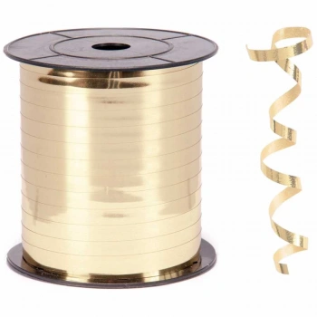 Gold Parlak Metalik Şerit Rafya 8mmx200mt