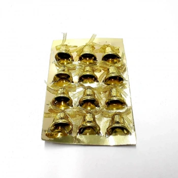 Gold Renk Çam Ağacı Plastik Çan Süsü 2,8 cm