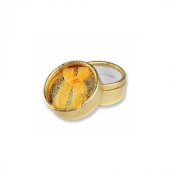 Gold Yuvarlak Şeker Ve Yüzük Kutusu 5 x 3.5 cm  30 adet