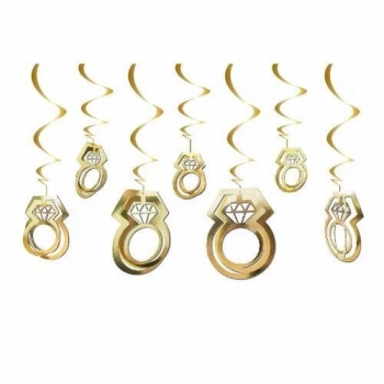 Rose Kalp 3D Tavan Süs 12li 