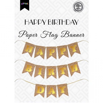 Happy Birthday Kraft  Zemin Altın Harf Afiş