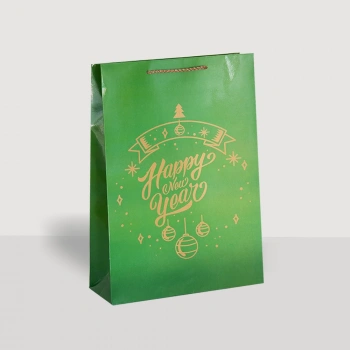 Happy New Year Karton Çanta 26x40