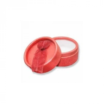 Kırmızı Yuvarlak Şeker Ve Yüzük Kutusu 5 x 3.5 cm  24 adet