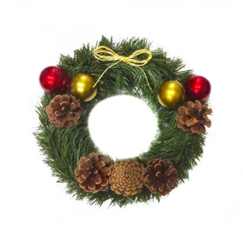 Kozalaklı Toplu Kapı Çelenk 24cm