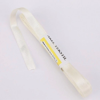 Krem Çift Taraflı 1 Cm Saten Kurdele