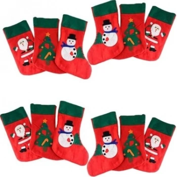 Küçük Noel Çorap 12Li (12*25)