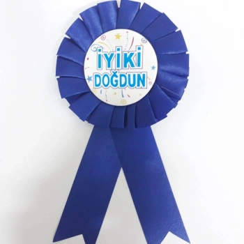 Mavi İyi Ki Doğdun Rozet