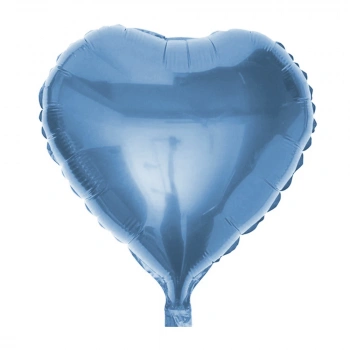 mavi Kalp Folyo Balon 18
