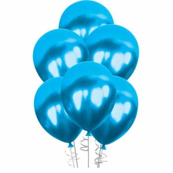 Mavi Metalik Balon 12 100lü