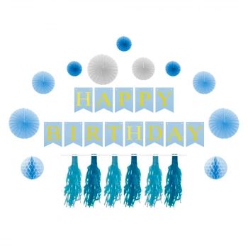 Mavi Parti Süsleme Seti 18 Parça