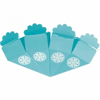 Mavi Şeker Külahı Gümüş Yaldız Baskılı