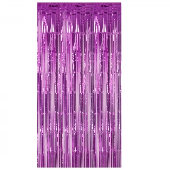 Metalik Püsküllü Duvar Perdesi Fuşya 100cm*200cm