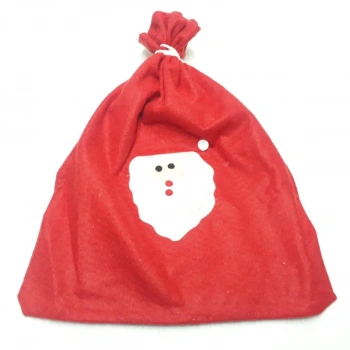 Noel Baba Figürlü Yılbaşı Hediye Dağıtma Çuvalı 30x40 cm