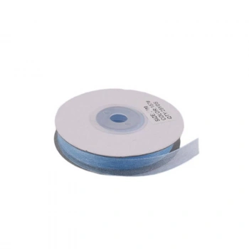 Organze Mavi Renkli Kurdele 10mm.