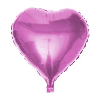 Pembe Kalp Folyo Balon 18
