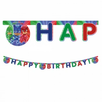 PJ Masks Entertainment Happy Birthday Harf Afiş