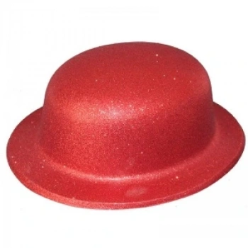 Plastik Kırmızı Simli Şapka