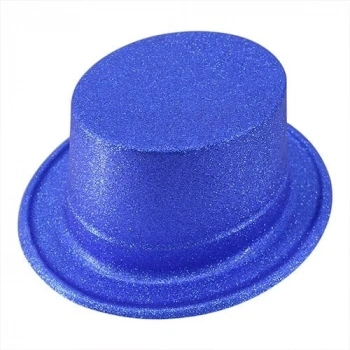 Plastik Mavi Simli Şapka