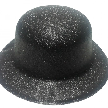 Plastik Siyah Simli Şapka