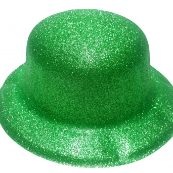 Plastik Yeşil Simli Şapka