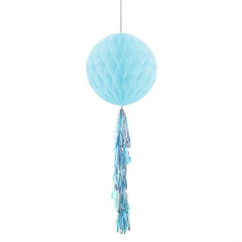 Püsküllü Mavi Petek Süs