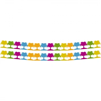 Renkli Palmiye Garland Dekor Süs