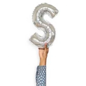 S Harfi Folyo Balon 17 inç