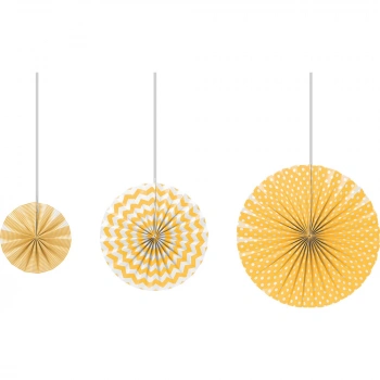 Sarı Yelpaze Süs Seti