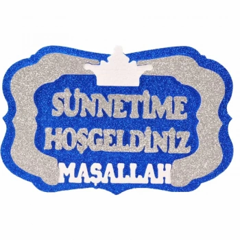 Sünnetime Hoş Geldiniz Gümüş Strafor Süs