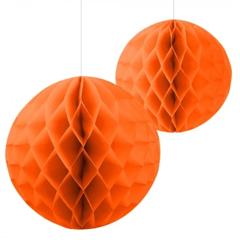 Turuncu Petek Kağıt Süs 2li