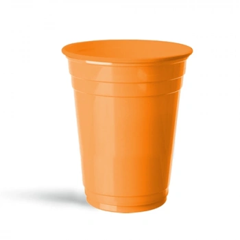 Turuncu Plastik Büyük Meşrubat Bardağı