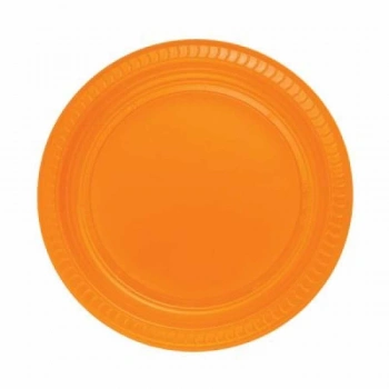 Turuncu Plastik Tabak 22 cm