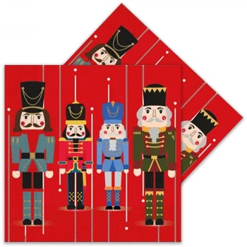 Wooden Nutcrackers Yılbaşı Temalı Peçete 33x33