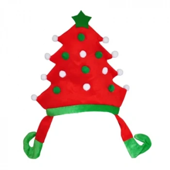 Yılbaşı Figürlü Bez Şapka - Çam Ağacı