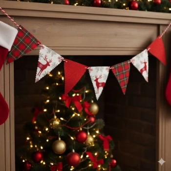 Yılbaşı Üçgen Flama