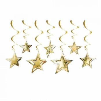 Yıldız Gold 3D Tavan Süs 10 lu