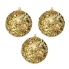 Altın Pullu Lüks Ağaç Süsleme Topları 8 cm